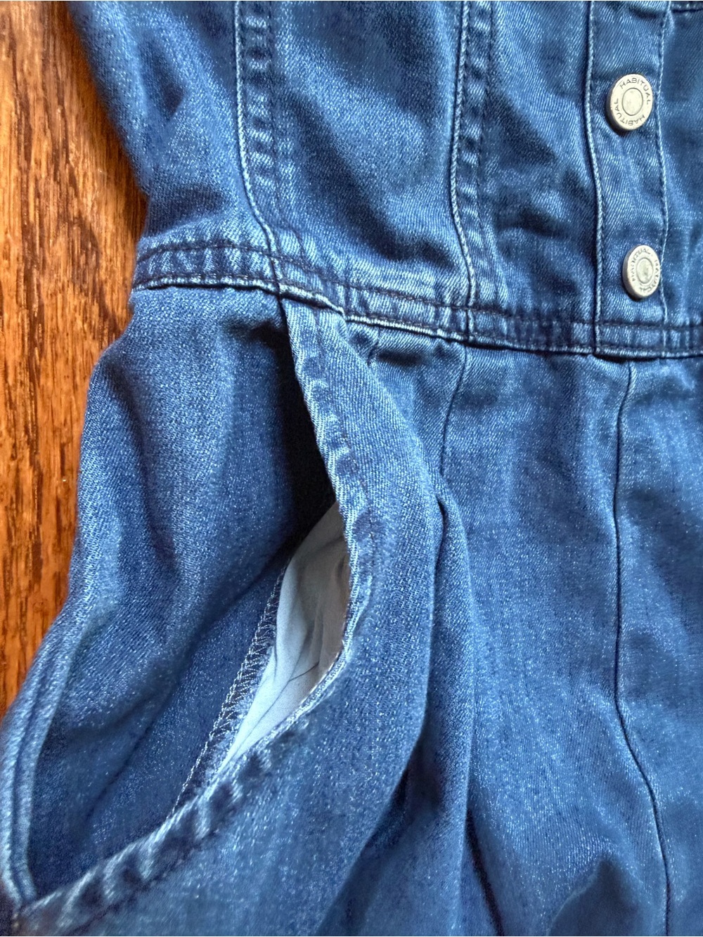 Habitual Denim Wide-Leg Jumpsuit Sz 10 - Picture 3 of 6